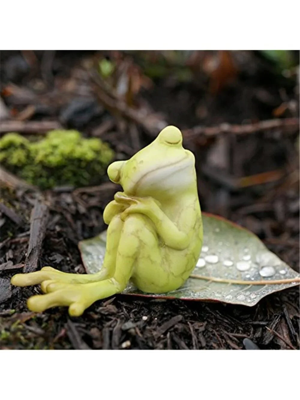 Top Collection Miniature Fairy Garden and Terrarium Statue, Frog Resting